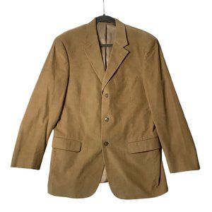 Andrew Fezza Corduroy Jacket Sport Coat Blazer Men 40R Collar 3 Button Lined